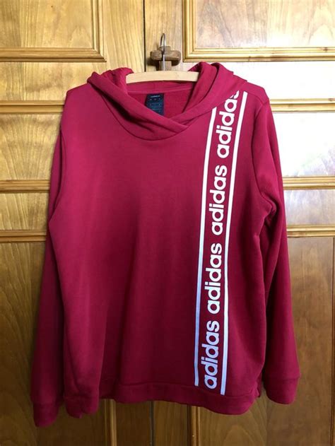 adidas pulli samt rot|Adidas hooded pullover.